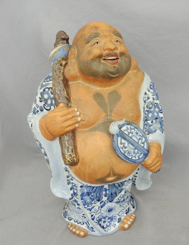 九谷焼 布袋 34cm 陶磁器 布袋様 3.6kg KUTANI made in Japan 中古品 イレトロ インテリア