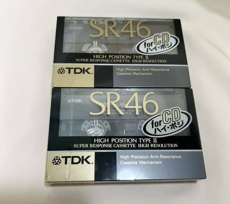 ＜未開封・保管品＞カセットテープ　TDK SR　46分　2本セット