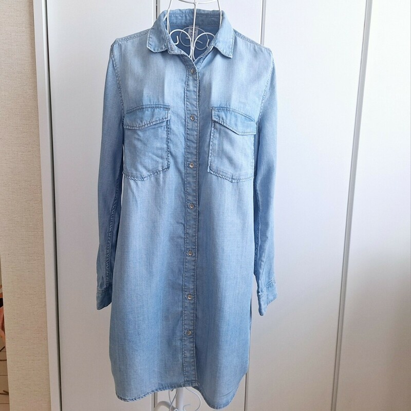 ◆美品◆H&M◆ダンガリー◆ロングシャツ◆40◆L◆