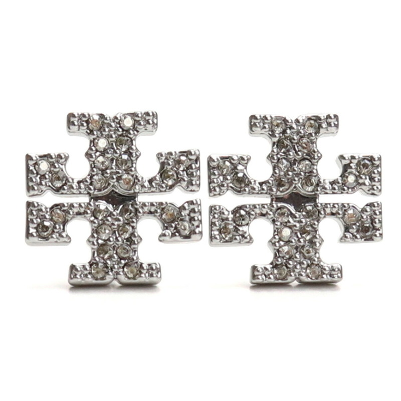 【新品 未使用】トリーバーチ TORY BURCH KIRA PAVE STUD EARRING ピアス ブランドアクセサリー 53423 042 シルバー系 レディース