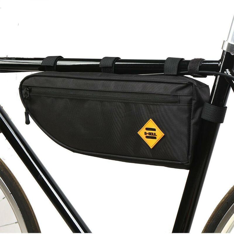 【送料無料】フレームバッグ 大容量 トップチューブバッグ 自転車 ロード クロス 収納 黒