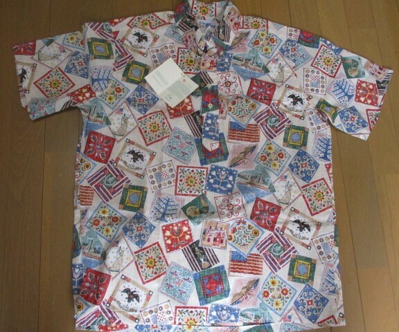 ■【新品・紙タグ付】90’ｓ レインスプナー/reynspooner Hawaiian Shirt プルオーバー ハワイアン アロハ シャツ サイズ M