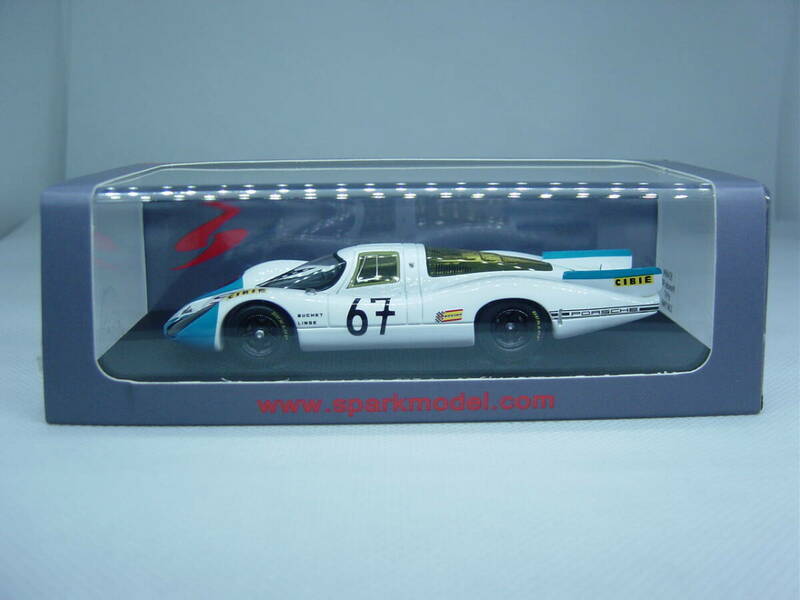 送料350円～ 【タイヤ溶けあり】spark 1/43 Porsche 907 Le Mans 1968 #67 R.Buchet/H.Linge ポルシェ ル・マン