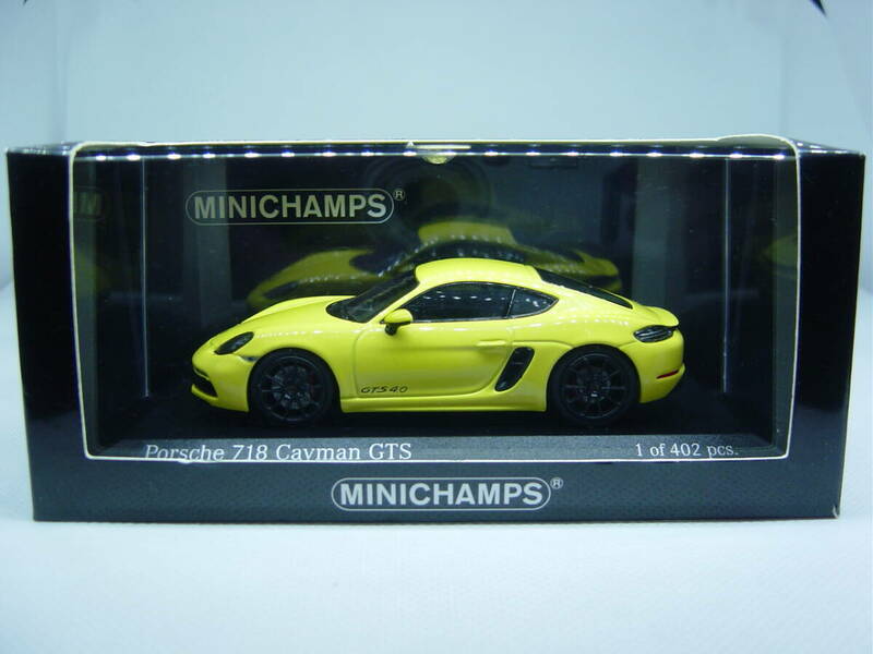 送料350円～ MINICHAMPS 1/43 Porsche 718 (982) Cayman GTS 2020 Racinggelb/yellow ポルシェ ケイマン