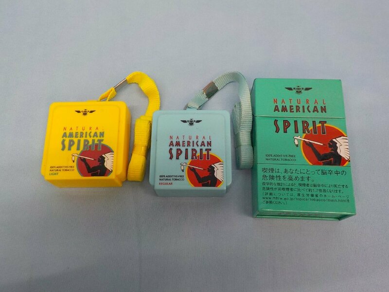 ◆雑貨 アメリカンスピリット 非売品 アメスピ タバコ缶 缶ケース American Spirit 携帯灰皿2個つき