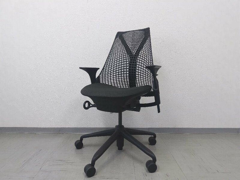 【美品】HermanMiller ハーマンミラー Sayl Chairs セイルチェア 11万 アジャスタブルアーム オフィスチェア デスクチェア M