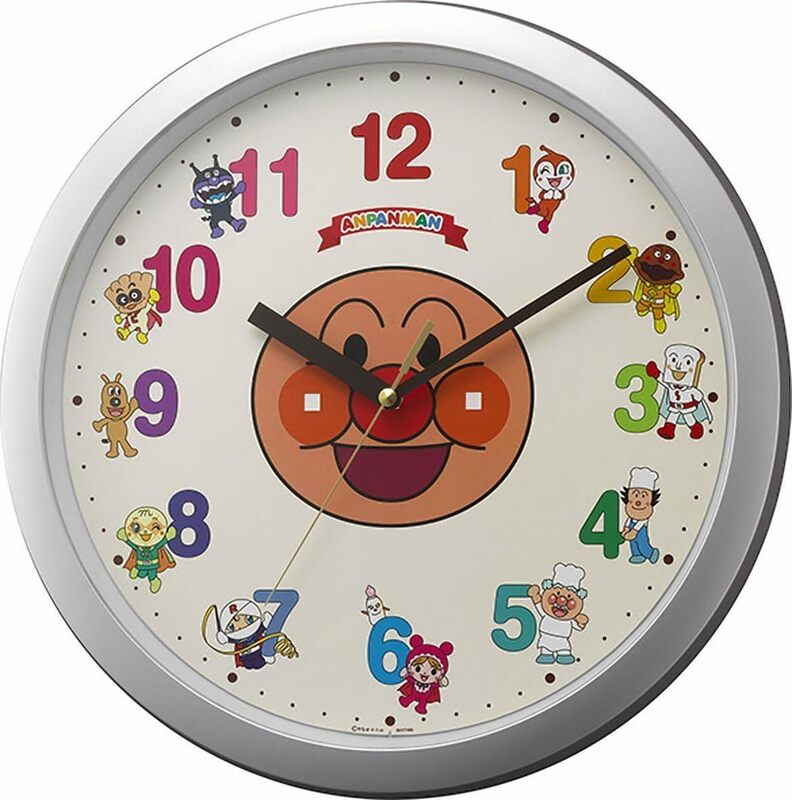 リズム【RHYTHM】［それいけアンパンマン］掛け時計 キャラクター アナログ 銀色 4KG713-M19 小売価格￥9,350(税込)