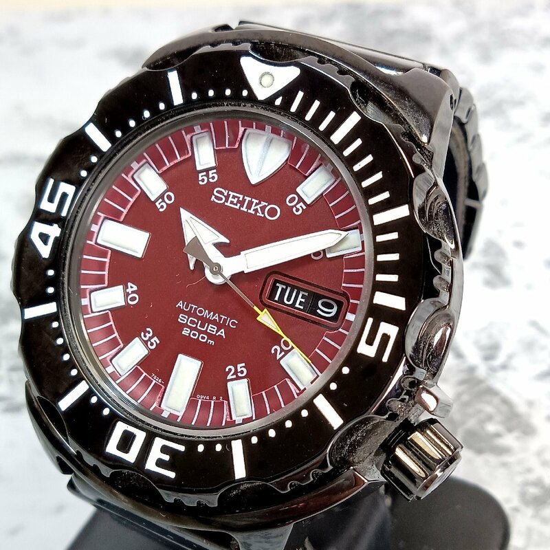 動作確認済み 稼働品 SEIKO セイコー SS 7S26-03G0 ナイトモンスター スキューバ200m 自動巻き メンズ 腕時計 ■nmx-986