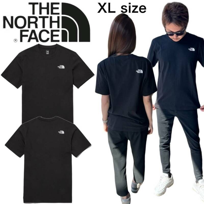 ザ ノースフェイス 半袖 Tシャツ NT7U ブラック XLサイズ コットン素材 クルーネック シンプルロゴ THE NORTH FACE COTTON S/S TEE 新品