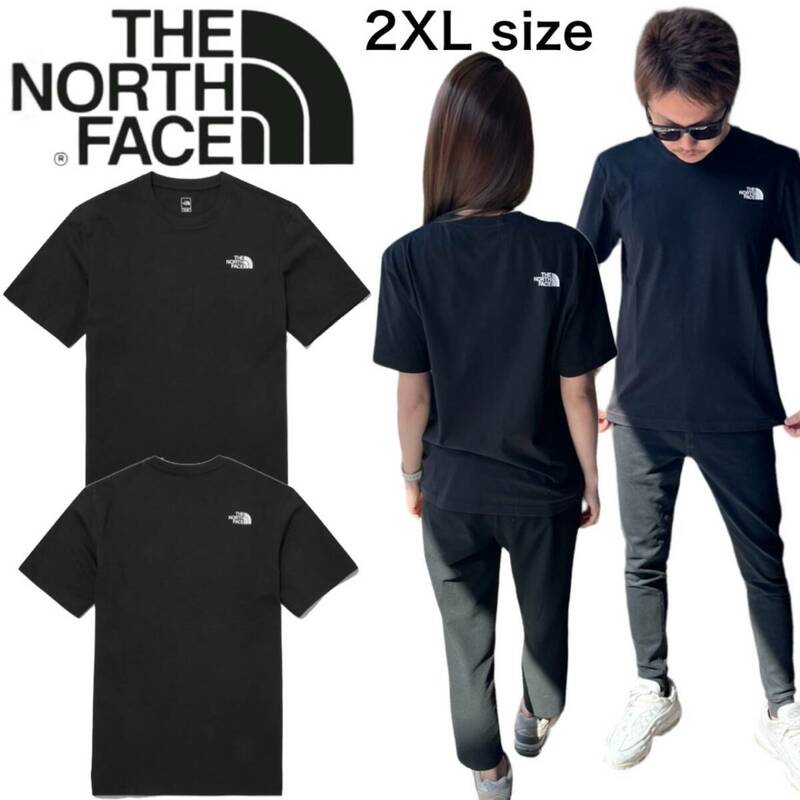 ザ ノースフェイス 半袖 Tシャツ NT7U ブラック 2XLサイズ コットン素材 クルーネック シンプルロゴ THE NORTH FACE COTTON S/S TEE 新品