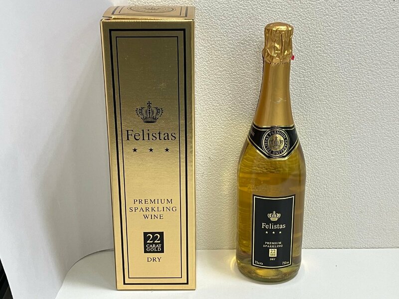 【J82044】Felistas スパークリングワイン 750ml 11% 金箔入り 未開栓 フェリスタス