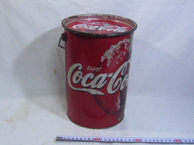 COCA-COLA　取っ手付き缶　径19×高27　中古　現状