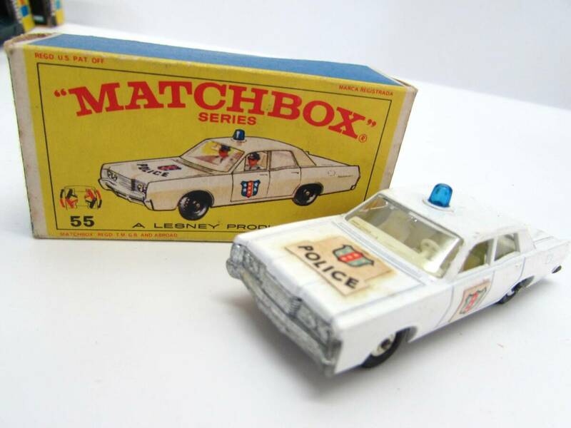 美品 MATCHBOX マッチボックス LESNEY レズニー No.55 ポリスカー マーキュリー MARCURY パトカー ミニカー 箱付き ヴィンテージ