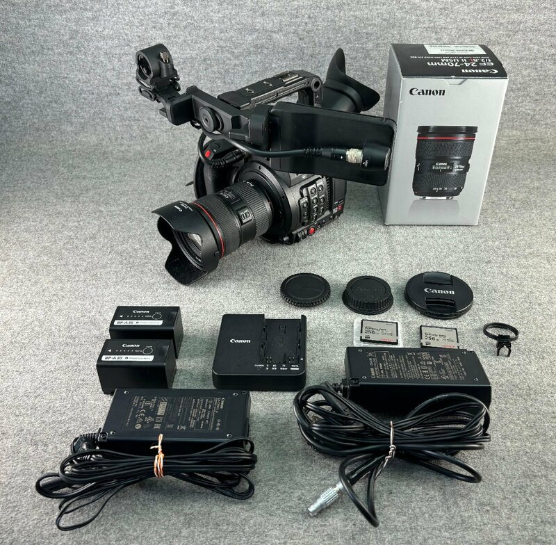 M◆Canon(キャノン)/デジタルシネマカメラ/EOS C200+EF24-70mm F2.8L II USM/CFast2.0(256GB)2枚付属/外箱有/動作品/2017年製