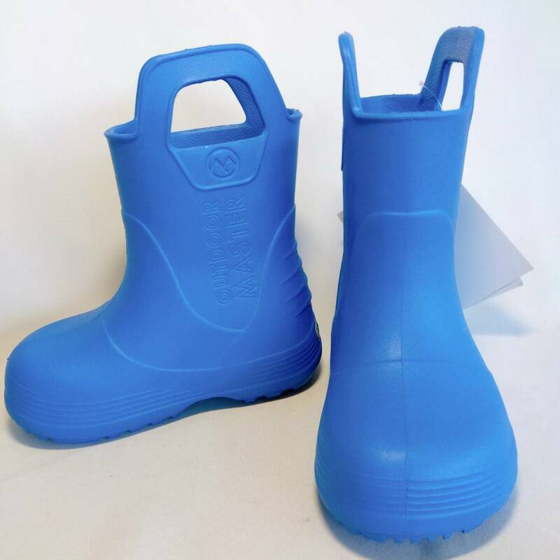 [OUTDOORMASTER]レインブーツ 長靴 キッズ 子供 男女兼用 雨具 ブルー　13.5ｃｍ