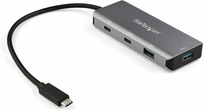 StarTech.com 4ポートUSB-Cハブ/2x USB-A ＆ 2x USB-C/SuperSpeed 10Gbps ケーブル HB31C2A2CB