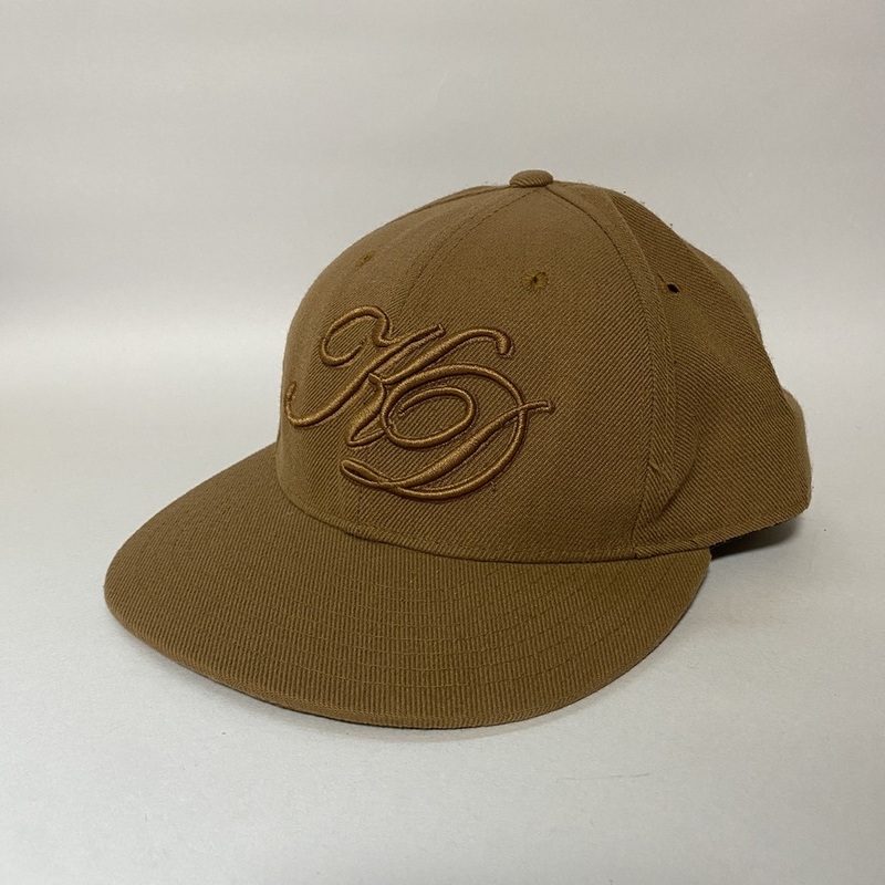 ▼KRHYME DENIM クライムデニム ベースボールキャップ 帽子 7 3/8 茶色 ブラウン 刺繍