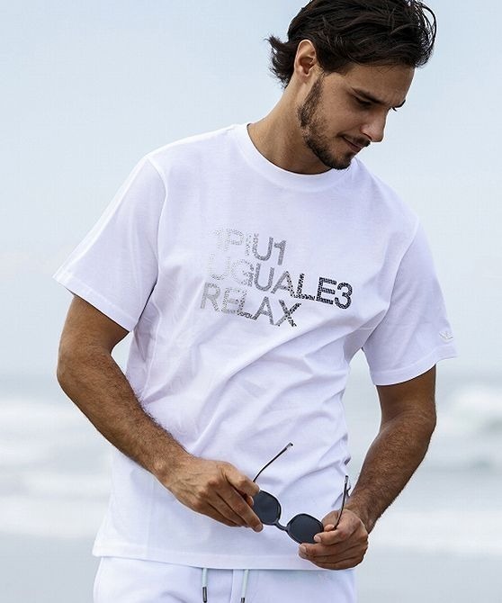 ウノピゥウノウグァーレトレ ホワイト Lサイズ 1piu1uguale3 RELAX 半袖 Ｔシャツ ust-24001 20代 30代 40代 メンズ カジュアル プレゼント