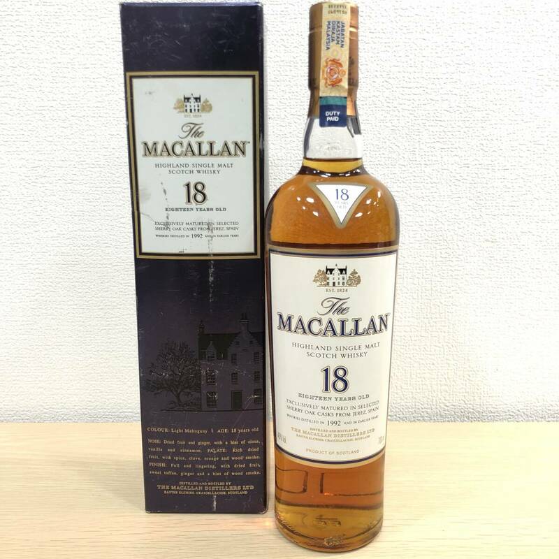 The MACALLAN ザ・マッカラン 18年 1992 シェリーオーク ウイスキー 700ml 43% / 箱