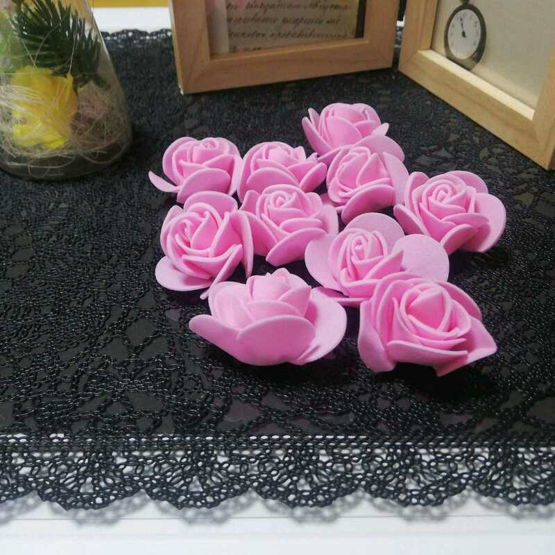 【ピンク】バラ3.5cm10個セット 造花 インテリア フラワーアレンジメント 材料 薔薇　良品専科フラワー