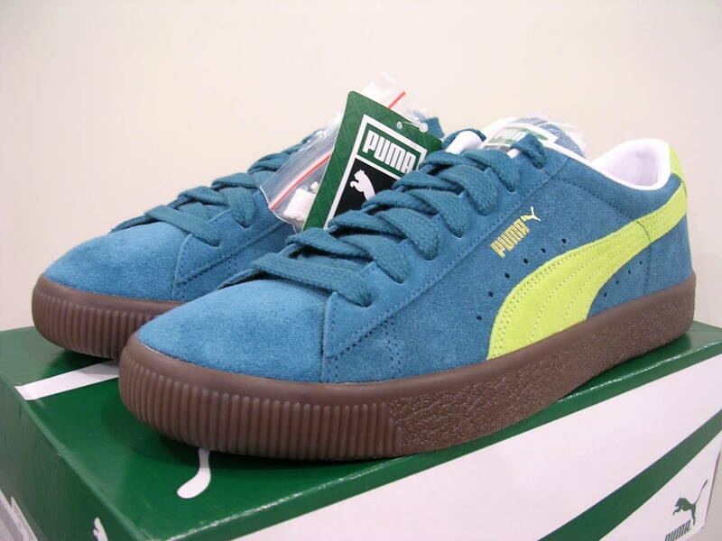 新品 PUMA SUEDE VTG ブルーコーラルＸイエロー US11 29cm 定価11000円 プーマ スエード ビンテージ #374921-17 クライド CLYDE