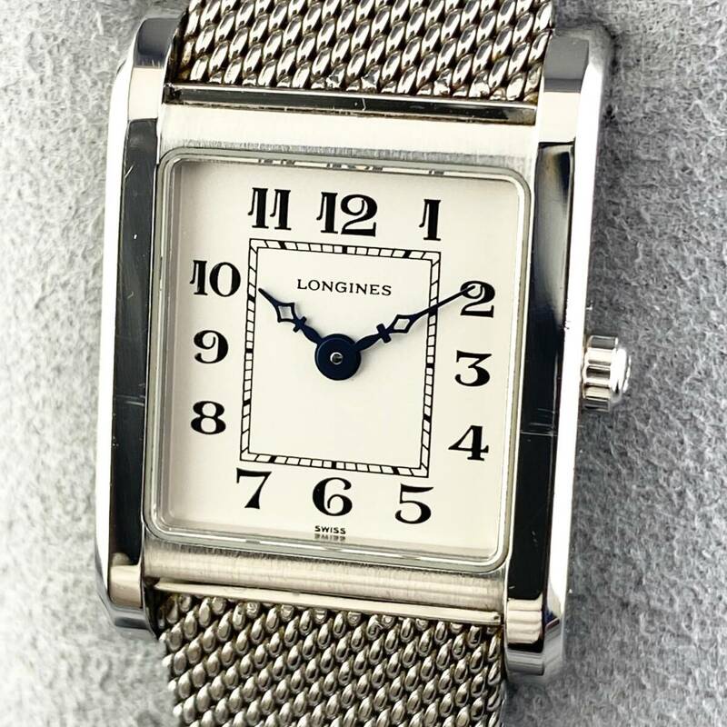 【1円〜】LONGINES ロンジン 腕時計 レディース L5.173.4 ホワイト文字盤 スクエア 可動品