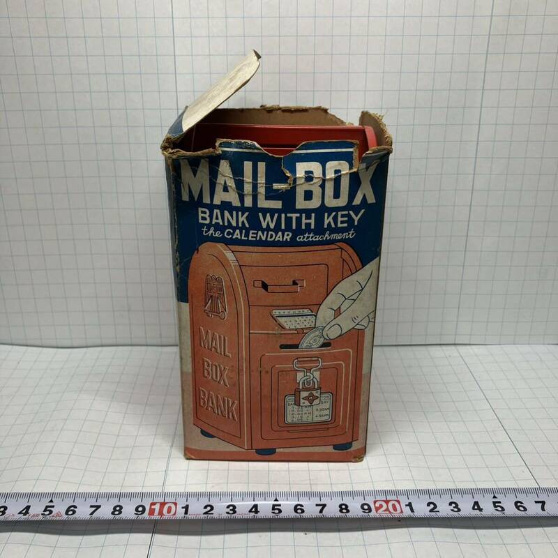 MAIL BOX メールボックス 郵便受け ポスト ブリキ当時物 コレクション 昭和レトロ ビンテージ アンティーク 鍵無し