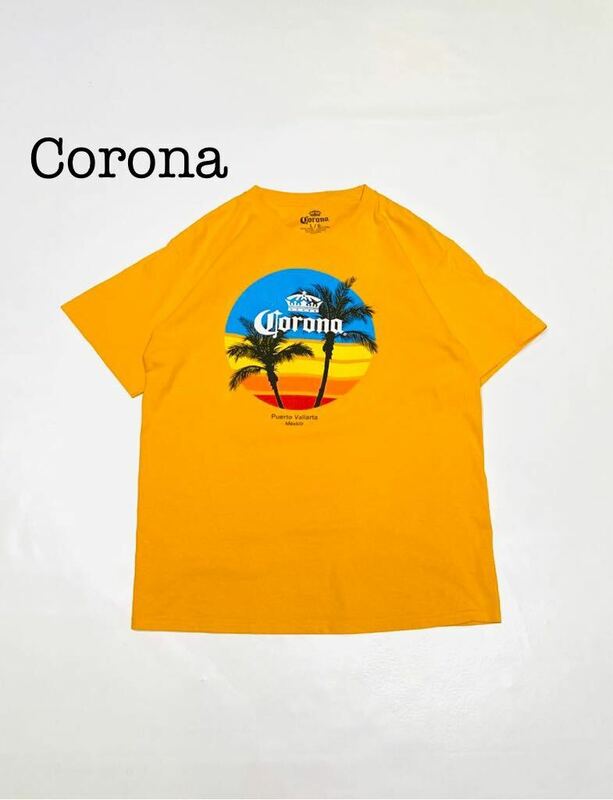 【輸入品】Corona Beer/コロナ プリントTシャツ ヴィンテージ 古着 半袖 グラフィック L