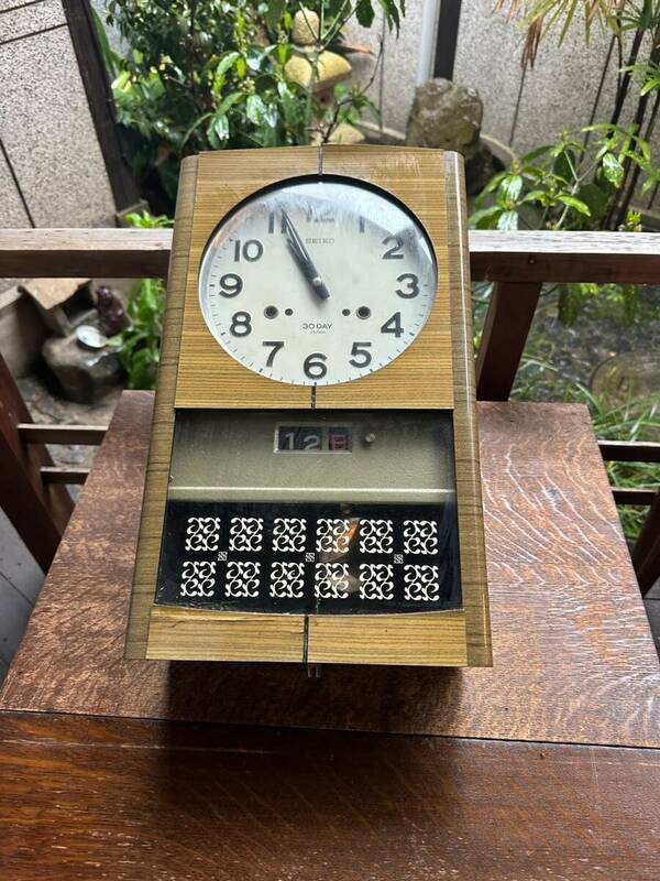 昭和レトロ　ボンボン時計　セイコー SEIKO 30DAY 　ゼンマイ式　 振り子時計　 柱時計　ジャンク　売り切り!