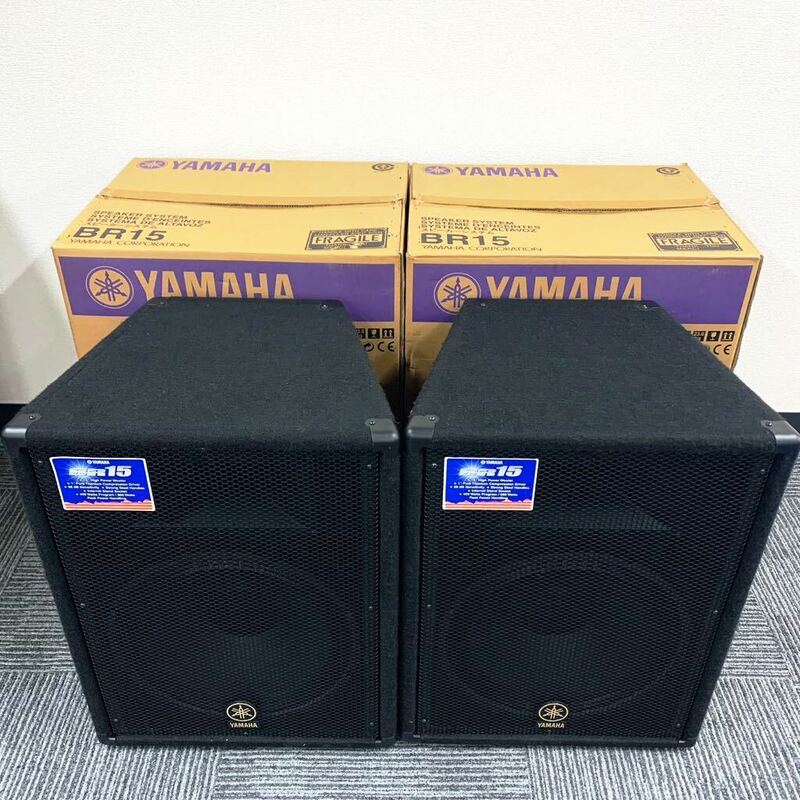 【Dr】 YAMAHA BR15 PA用スピーカーシステム 2台セット ヤマハ 音出し確認済み 元箱付属 1705-28