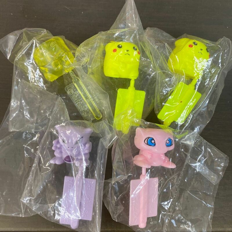 ポケモン ミュウ＆ミュウツー ピカチュウ プラコロ（ キャラコロ 5個セット ）バンダイ レトロ pokemon おもちゃ 日本製 made in japan