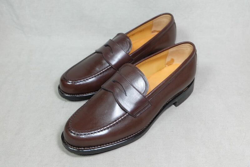 未使用Vintage REGAL×GEOX リーガル 古き良き革質の良いレザーローファー 26.5cmEE 日本製高級革靴ビジネスシューズ Goodyearwelted
