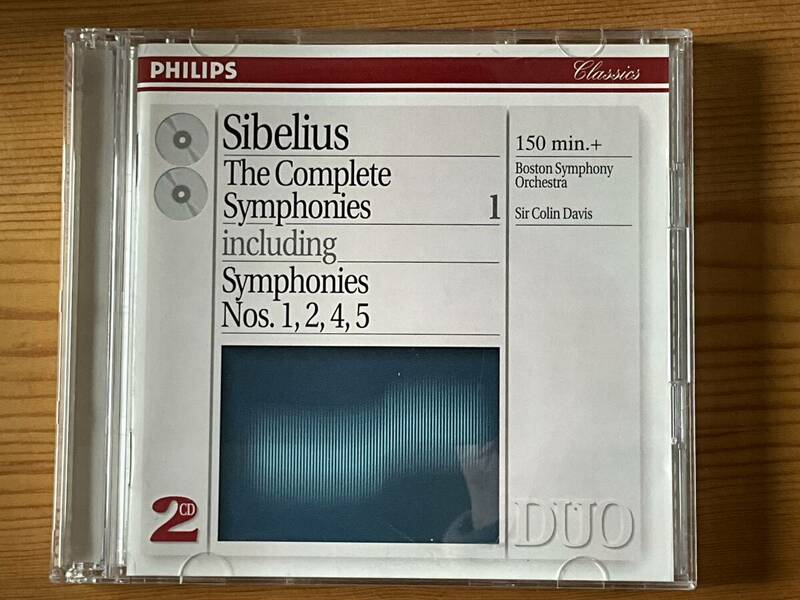 【2CD・ドイツ盤】シベリウス/交響曲集(第1番　第2番　第4番　第5番) デイヴィス指揮ボストン響