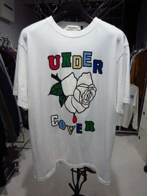 UNDERCOVER アンダーカバー 23AW (UC2C3807) TEE ROSE プリント Tシャツ 新品 A.WHITE 2 定価16500円