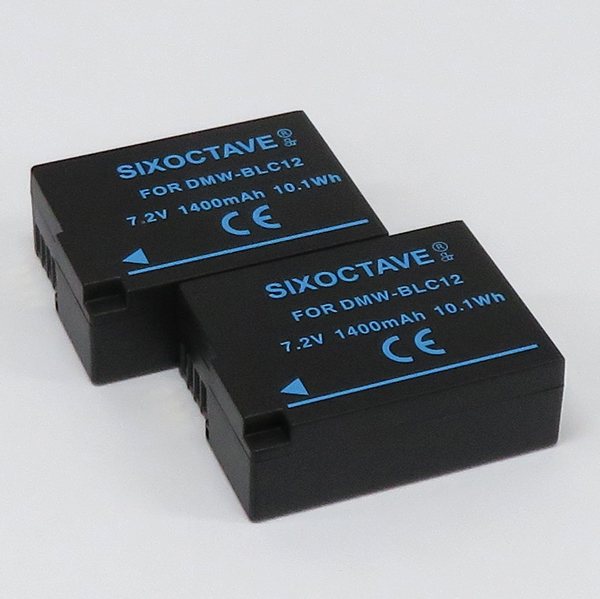 DMW-BLC12　Panasonic　互換バッテリー　2個　DMC-G5 DMC-G6 DMC-G7 DMC-FZ200 DMC-FZ300 DMC-FZ1000