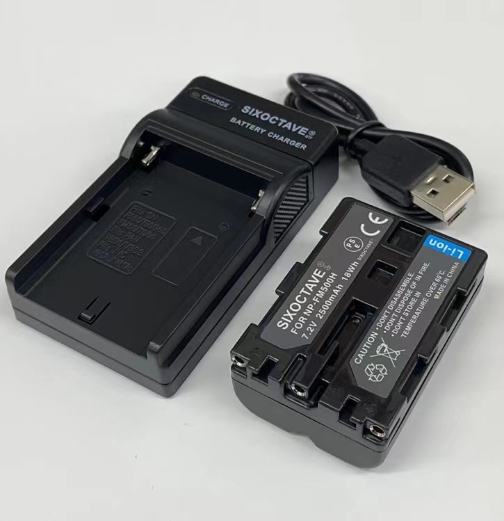 NP-FM500H　ソニー　互換バッテリー　1個と　互換充電器（USB充電式）　1個　 α99 II α77 II α99 α65 α58 α77 SLT-A57