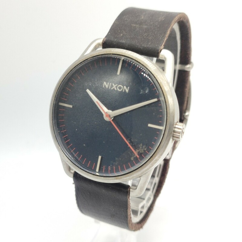 168 NIXON メンズ 腕時計 時計 ニクソン FIGHT CONTROL THE MELLOR クオーツ QUARTZ クォーツ レザーベルト 黒文字盤 3針 SCH