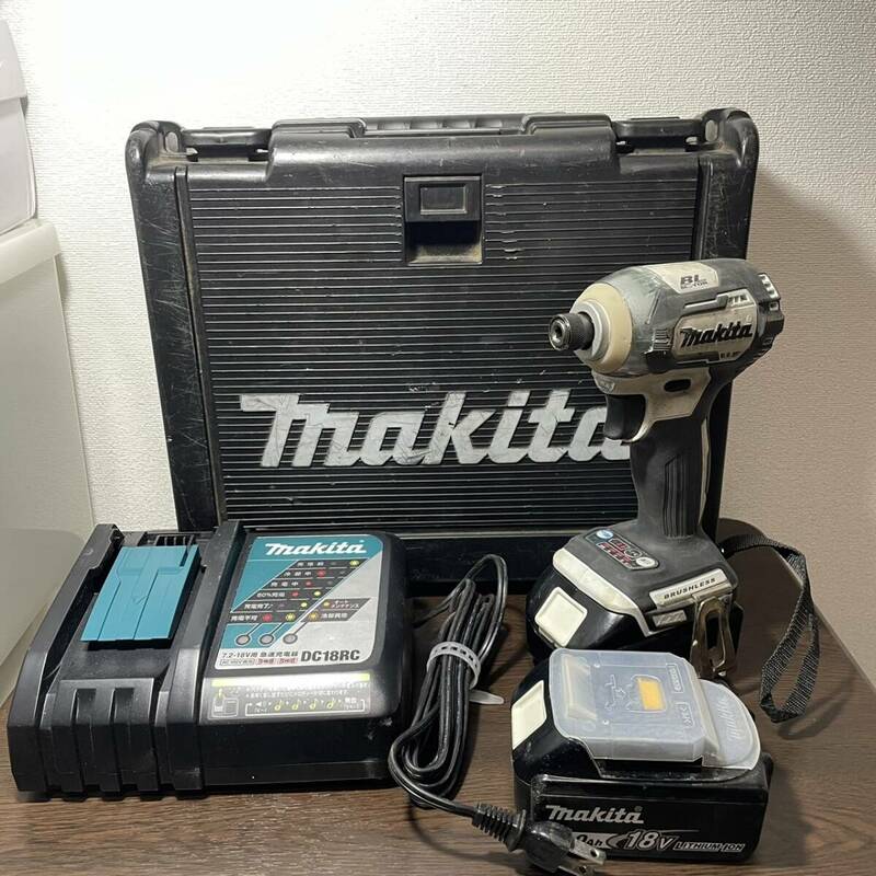 makita マキタ 充電式インパクトドライバ TD170DRGXW 充電器 DC18RC バッテリ BL1860B×2 充電回数３〜4回
