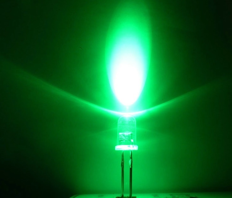 高輝度LED 砲弾型 5mm 5Φ 100本 緑 グリーン 電子工作 DIY