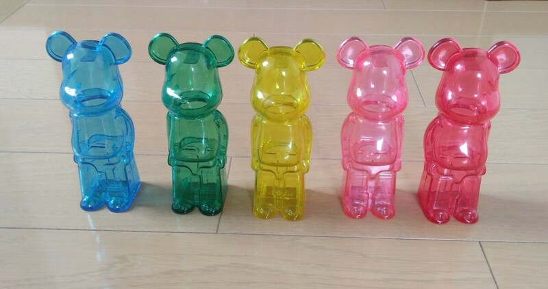 ベアブリック　 ジューC 　コラボ　 BE@RBRICK 　容器のみ　5種類　高さ14cm