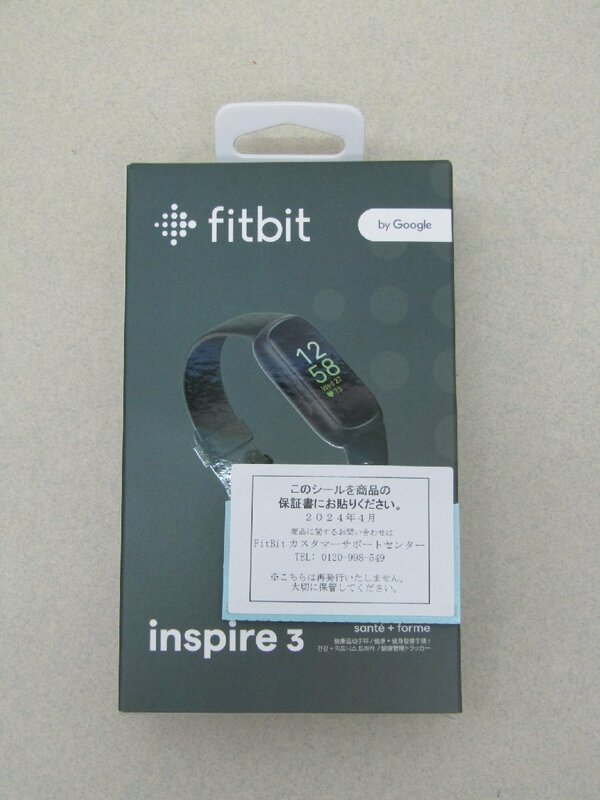 【未使用品】Fitbit Inspire 3 フィットネストラッカーMidnight Zen/Black Google スマートウォッチ