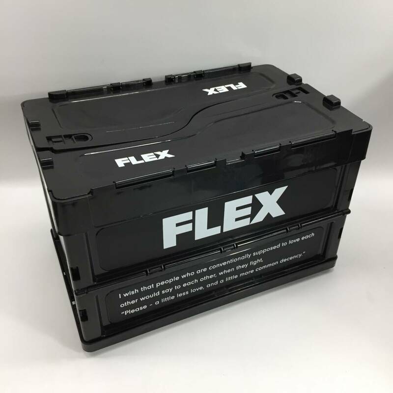 FLEX/フレックス オリジナルコンテナBOX 折りたたみコンテナ ブラック ボックス 収納 24d菊TK②