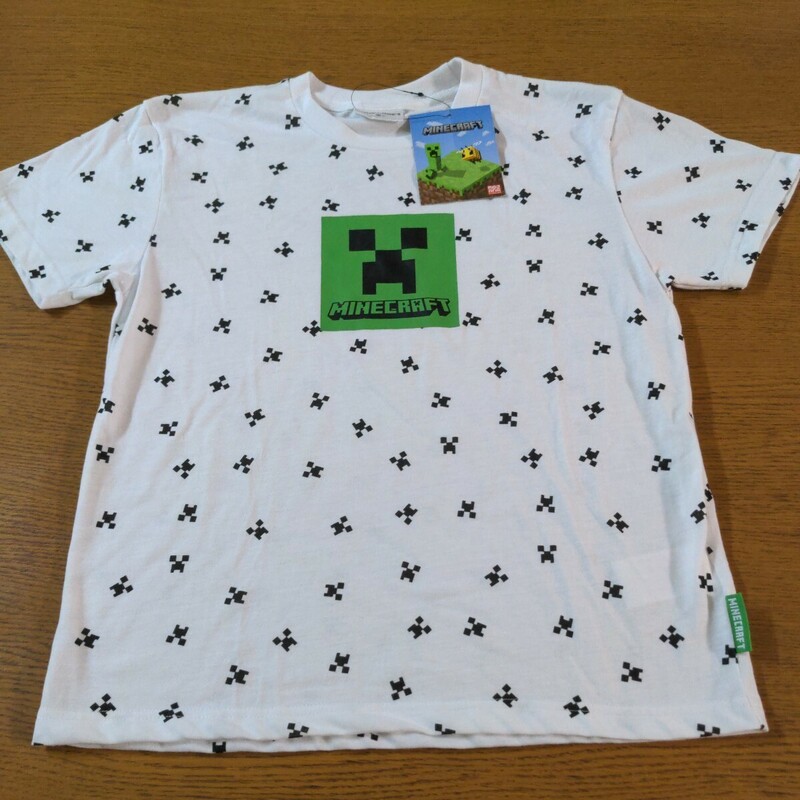 W☆新品☆マインクラフト☆半袖Ｔシャツ☆１６０cm☆男の子用☆ホワイト☆No.1592