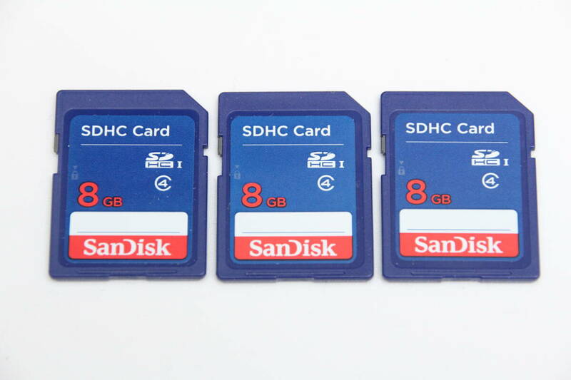 8GB SDHCカード　SanDisk　　●3枚セット●