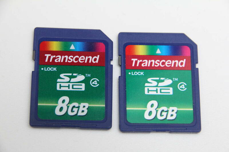 8GB SDHCカード　Transcend ●2枚セット●