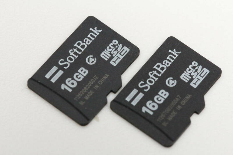 16GB microSDHCカード SoftBank　●2枚セット●