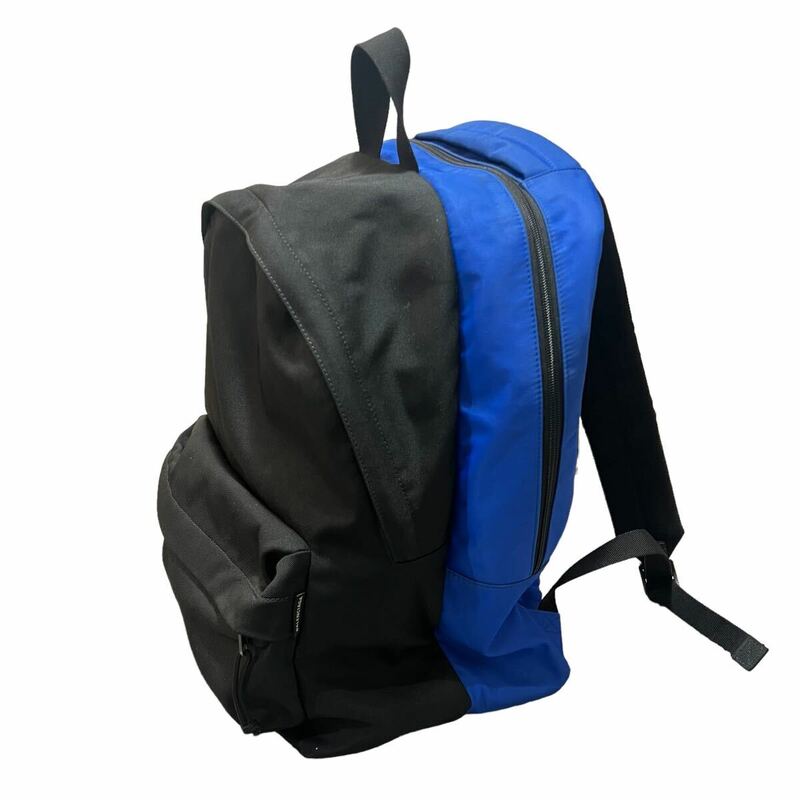 Balenciaga 20SS Black/Blue Canvas Double Backpack Bag ツートーン テクニカル バックパック バレンシアガ ダブルバッグ リュック