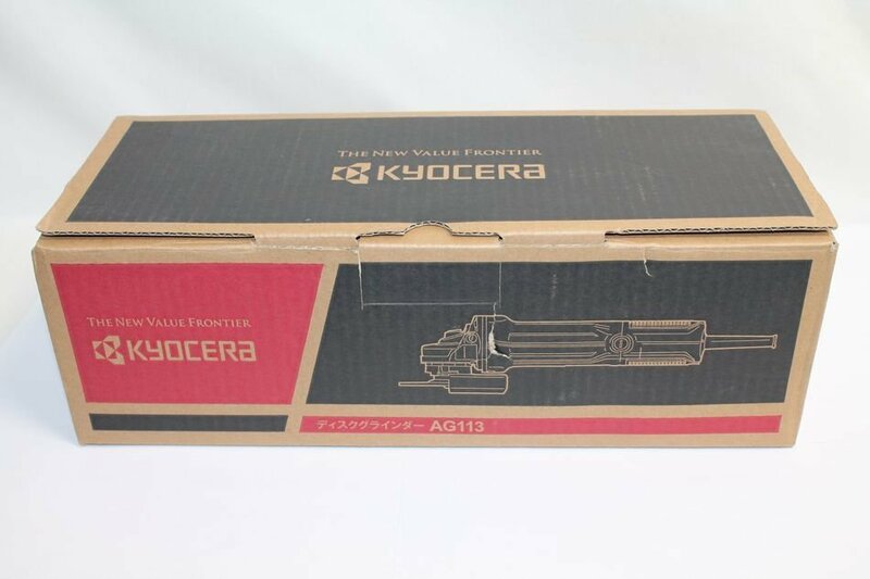 新品未使用 KYOCERA ディスクグラインダー AG113 黒 ブラック 砥石径100mm 100V 最大出力1100W 京セラ 研磨作業 電動工具 リサイクルマート