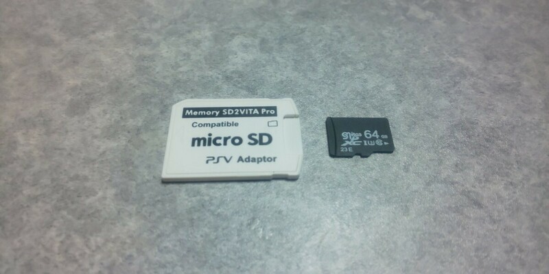 microSDカード64GB、PS VITA アダプターセット