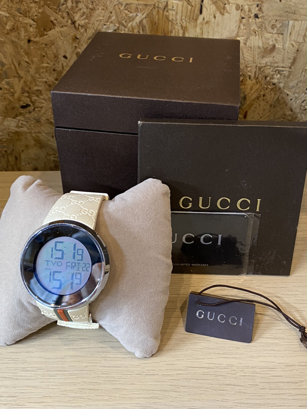 GUCCI グッチ 316L ワールドタイム アイグッチ デジタル文字盤 メンズ腕時計 クォーツ #12321